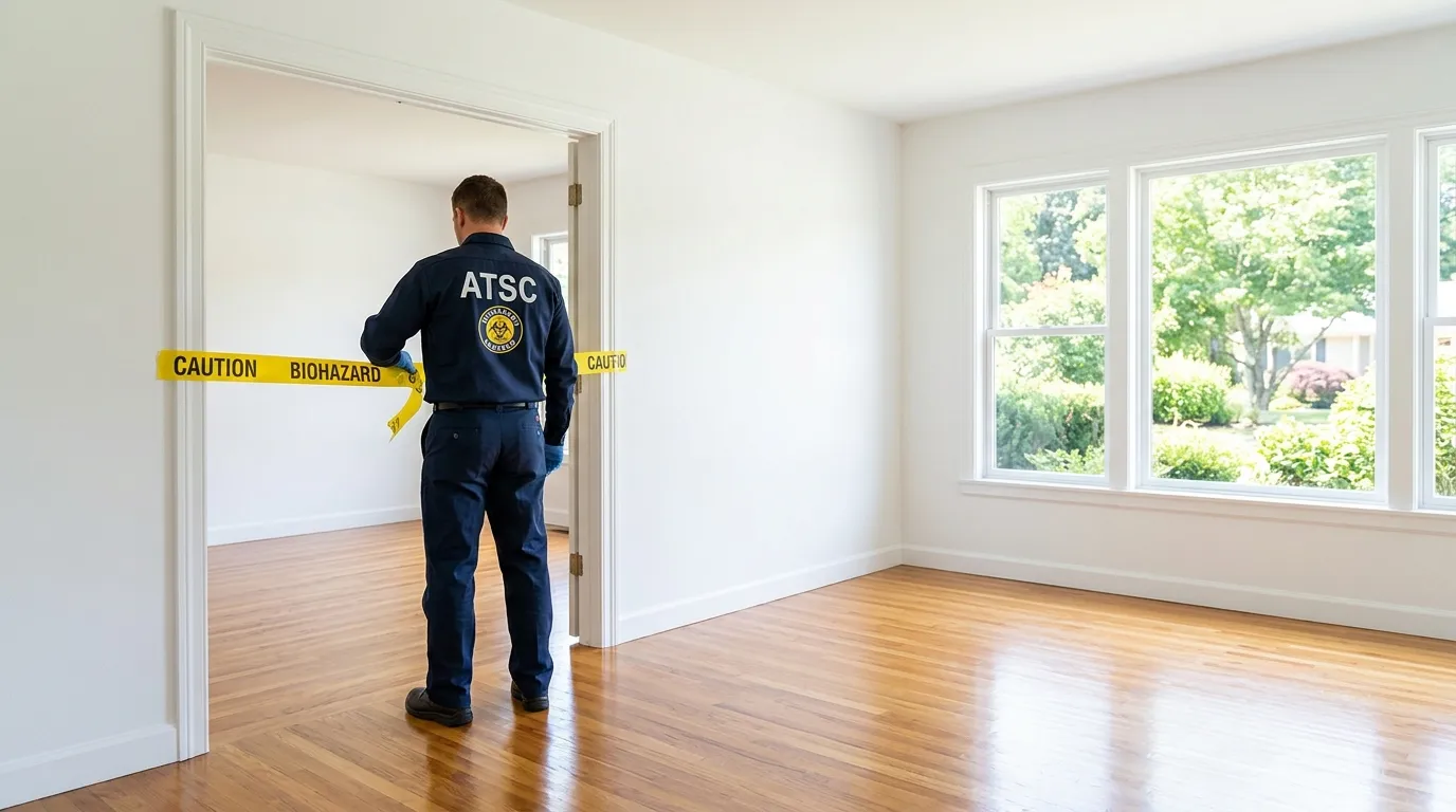 Certified biohazard cleanup crew performing Decomposition Cleanup in East Grand Rapids